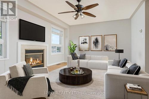 177 Sunny Meadow Boulevard, Brampton, ON - Indoor Photo Showing Living Room With Fireplace