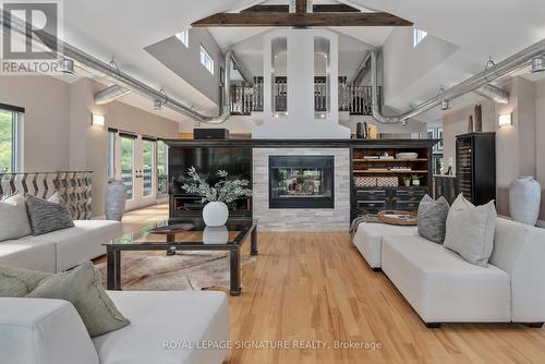 21 Trails End, Collingwood, ON - Indoor Photo Showing Living Room With Fireplace