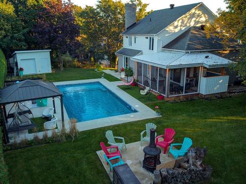 Photo aÃ©rienne - 25 Rue Carrier, Saint-Mathieu-De-Beloeil, QC - Outdoor With In Ground Pool With Backyard