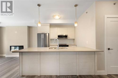 190 Main Street East Unit# 302, Kingsville, ON - Indoor Photo Showing Kitchen With Double Sink With Upgraded Kitchen