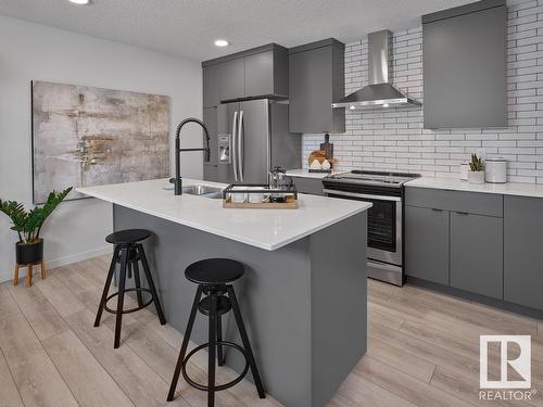 22841 84 Av Nw, Edmonton, AB - Indoor Photo Showing Kitchen With Double Sink With Upgraded Kitchen