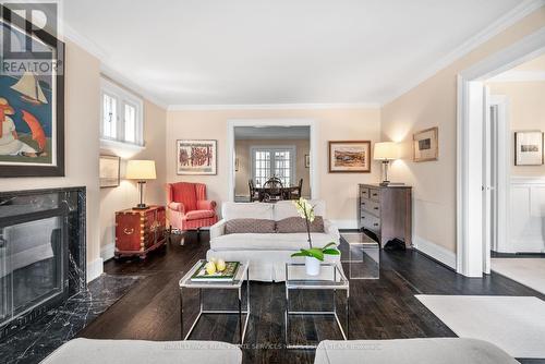 44 Glenrose Avenue, Toronto, ON - Indoor Photo Showing Living Room With Fireplace