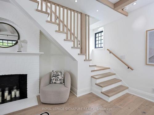 892 Tennyson Ave, Mississauga, ON - Indoor Photo Showing Other Room With Fireplace