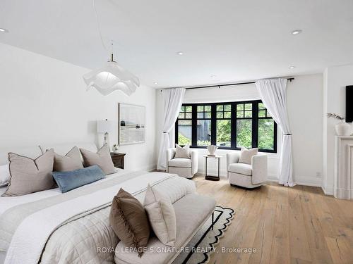 892 Tennyson Ave, Mississauga, ON - Indoor Photo Showing Bedroom With Fireplace