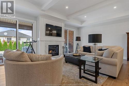 912 St. Jude Court, Windsor, ON - Indoor Photo Showing Living Room With Fireplace