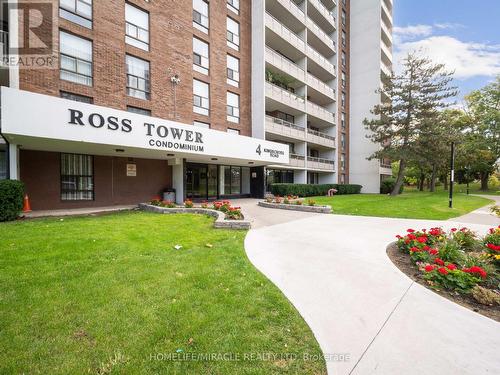 1511 - 4 Kings Cross Road, Brampton, ON - Outdoor With Balcony With Facade