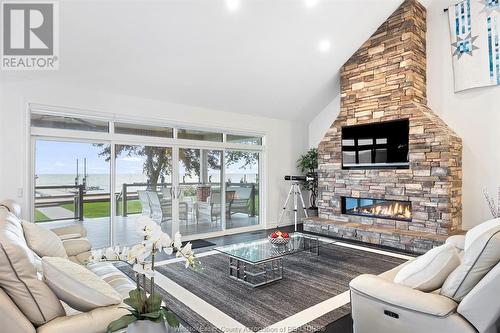 1283 Lange, Lakeshore, ON - Indoor Photo Showing Living Room With Fireplace