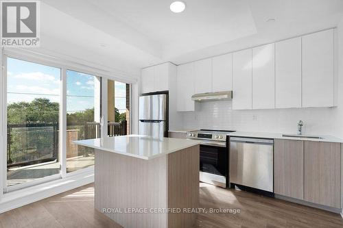 313 - 165 Canon Jackson Drive W, Toronto, ON - Indoor Photo Showing Kitchen With Stainless Steel Kitchen With Upgraded Kitchen