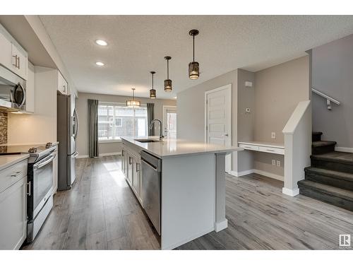 16009 10 Av Sw Sw, Edmonton, AB - Indoor Photo Showing Kitchen With Upgraded Kitchen