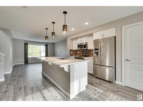 16009 10 Av Sw Sw, Edmonton, AB - Indoor Photo Showing Kitchen With Upgraded Kitchen