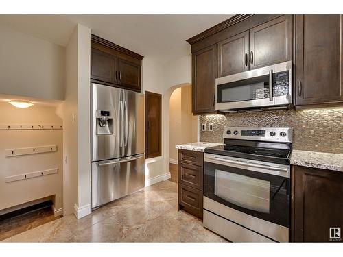 10466 148 St Nw, Edmonton, AB - Indoor Photo Showing Kitchen With Stainless Steel Kitchen