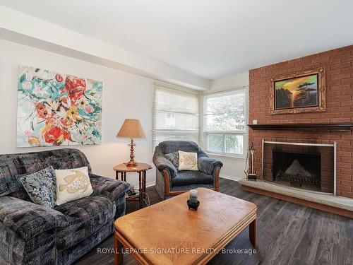 4494 Violet Rd, Mississauga, ON - Indoor Photo Showing Living Room With Fireplace