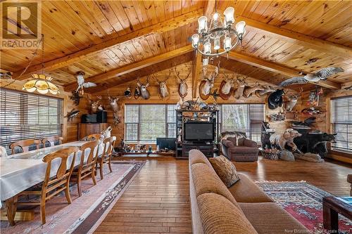 8012 Route 112, Brunswick Parish, NB - Indoor With Fireplace