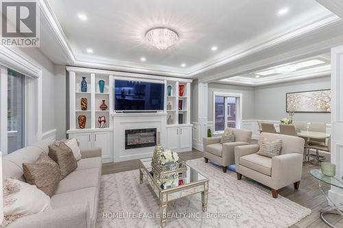 85 Oakridge Drive, Toronto, ON - Indoor Photo Showing Living Room With Fireplace