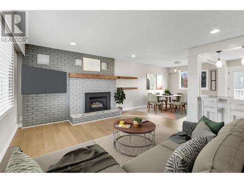 4393 Fisk Avenue, Prince George, BC - Indoor Photo Showing Living Room With Fireplace