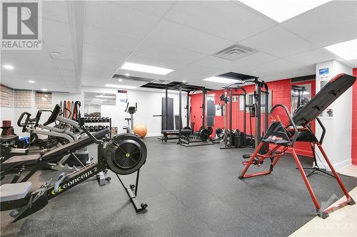 Fitness room and billiard room - 2951 Riverside Drive Unit#707, Ottawa, ON - Indoor Photo Showing Gym Room