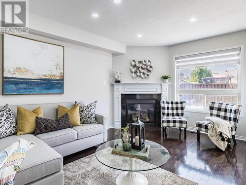 5 Tawnberry Circle, Brampton, ON - Indoor Photo Showing Living Room With Fireplace