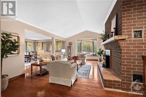 196 Indian Hill Road, Pakenham, ON - Indoor Photo Showing Living Room With Fireplace