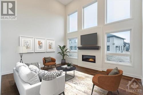 221 Soprano Avenue, Ottawa, ON - Indoor Photo Showing Living Room With Fireplace