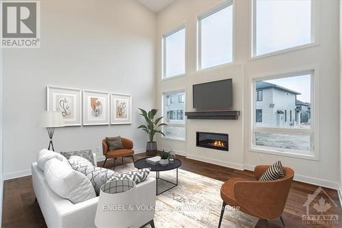 221 Soprano Avenue, Ottawa, ON - Indoor Photo Showing Living Room With Fireplace