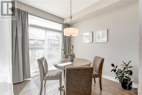 Open Concept Living, Dining, Kitchen with Nat Gas Fireplace - 816 Loosestrife Way, Ottawa, ON - Indoor Photo Showing Dining Room