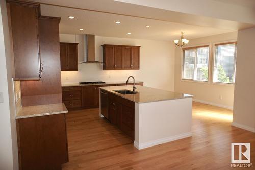 3855 Agar Green Gr Sw, Edmonton, AB - Indoor Photo Showing Kitchen With Upgraded Kitchen