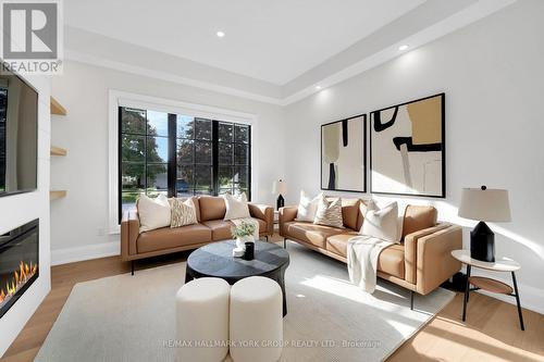 83 Elizabeth Grove, King, ON - Indoor Photo Showing Living Room With Fireplace