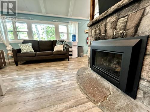 28 Hastings Avenue, Tiny, ON - Indoor Photo Showing Living Room With Fireplace