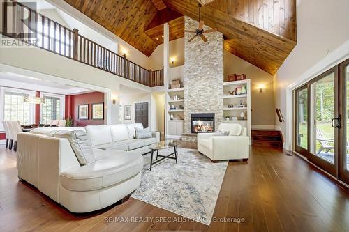 4320 Random Acres Road, Milton, ON - Indoor Photo Showing Living Room With Fireplace