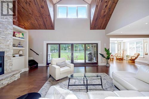 4320 Random Acres Road, Milton, ON - Indoor Photo Showing Living Room With Fireplace