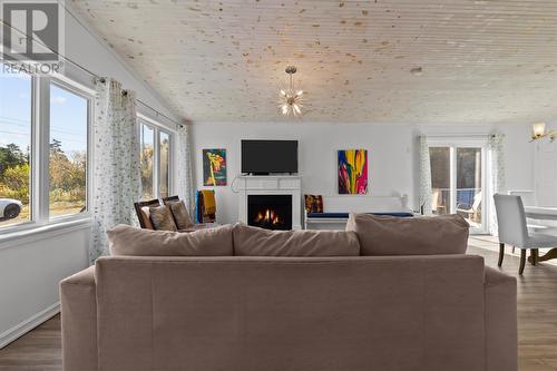 248 Main Road, Bellevue Beach, NL - Indoor Photo Showing Living Room With Fireplace