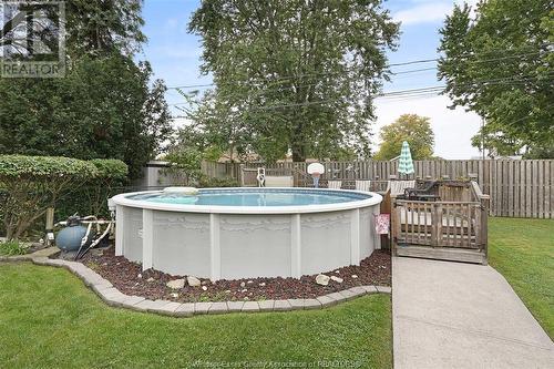 341 Genevieve Street, Windsor, ON - Outdoor With Above Ground Pool With Backyard