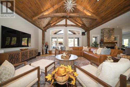 523 Blue Lake Road, Brant, ON - Indoor Photo Showing Living Room With Fireplace