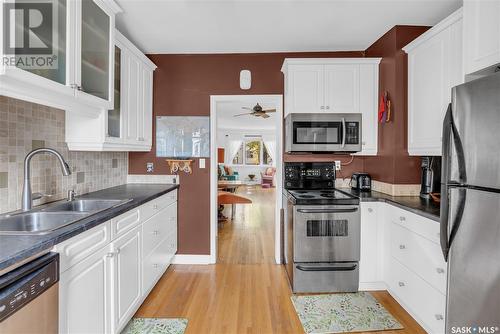 2229 Winnipeg Street, Regina, SK - Indoor Photo Showing Kitchen With Stainless Steel Kitchen With Double Sink