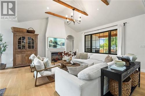 63 Regency Drive, Clifford, ON - Indoor Photo Showing Living Room With Fireplace