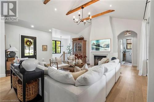 63 Regency Drive, Clifford, ON - Indoor Photo Showing Living Room With Fireplace