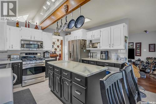 22 Chemin Bellevue Road, Battleford, SK - Indoor Photo Showing Kitchen With Stainless Steel Kitchen