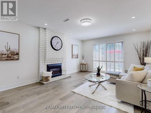 621 Ariel Crescent, Pickering, ON - Indoor Photo Showing Living Room With Fireplace