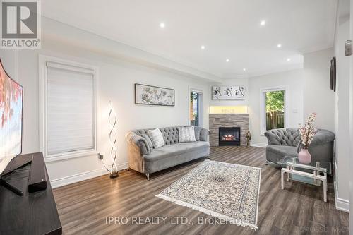 120 Belvia Drive, Vaughan, ON - Indoor Photo Showing Living Room With Fireplace