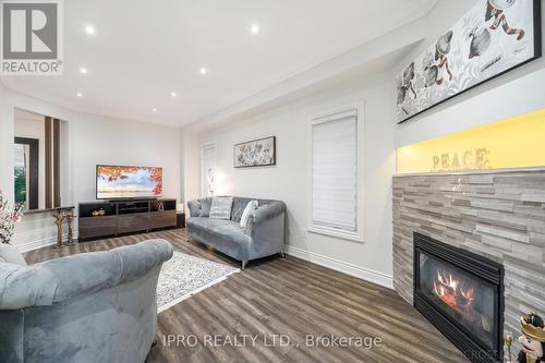 120 Belvia Drive, Vaughan, ON - Indoor Photo Showing Living Room With Fireplace