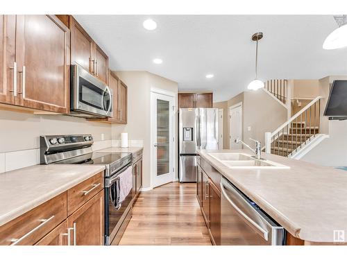 2822 16A Av Nw, Edmonton, AB - Indoor Photo Showing Kitchen With Stainless Steel Kitchen With Double Sink With Upgraded Kitchen