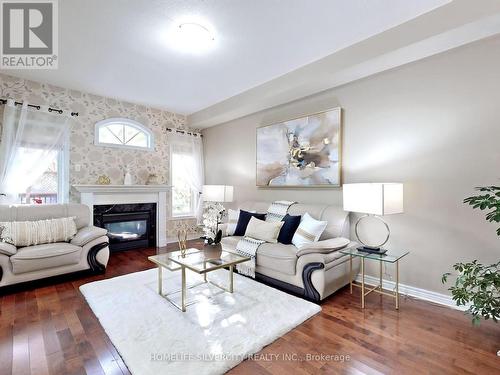 61 Oblate Crescent, Brampton, ON - Indoor Photo Showing Living Room With Fireplace