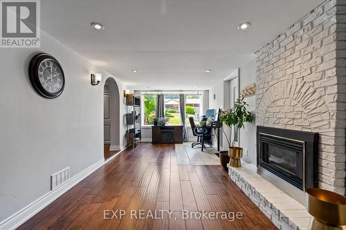 17 Battlefield Drive, Hamilton, ON - Indoor Photo Showing Living Room With Fireplace