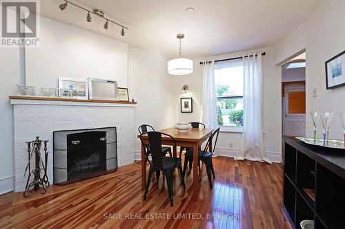 116 Hannaford Street, Toronto, ON - Indoor Photo Showing Dining Room With Fireplace