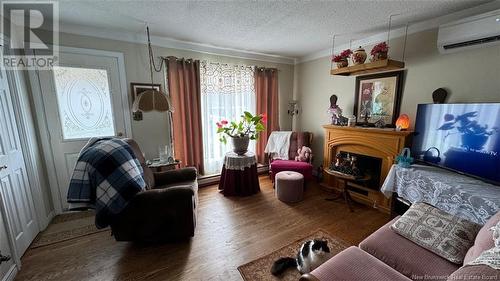 118 Caswell Street, Grand Falls, NB - Indoor Photo Showing Living Room With Fireplace