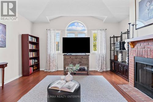 129 Valonia Drive S, Brampton, ON - Indoor Photo Showing Living Room With Fireplace