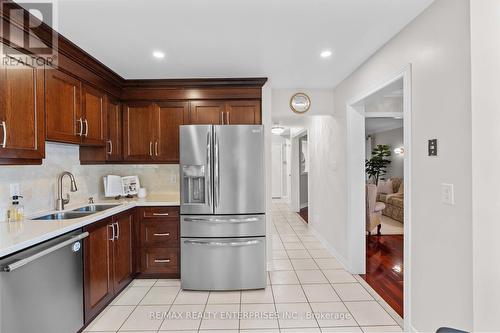 129 Valonia Drive S, Brampton, ON - Indoor Photo Showing Kitchen With Stainless Steel Kitchen With Double Sink