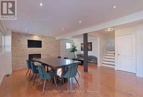 44 North Ridge Road, Vaughan, ON - Indoor Photo Showing Dining Room With Fireplace