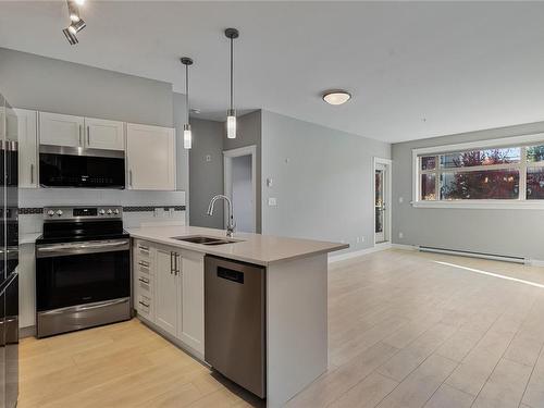 204-844 Goldstream Ave, Langford, BC - Indoor Photo Showing Kitchen With Double Sink With Upgraded Kitchen