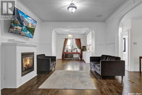 2128 Osler Street, Regina, SK - Indoor Photo Showing Living Room With Fireplace